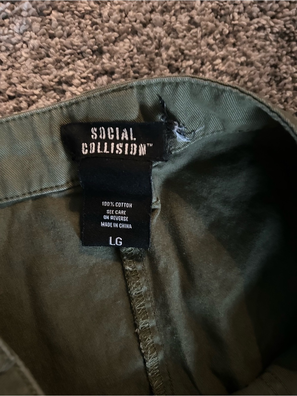 Hot Topic Olive Green A-Line Utility Maxi Skirt - Picture 3 of 4
